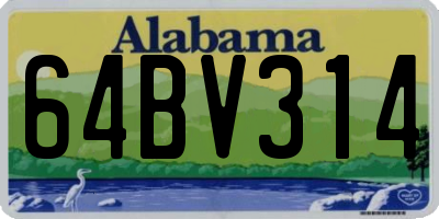 AL license plate 64BV314