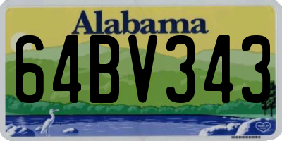 AL license plate 64BV343