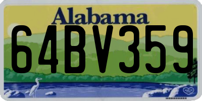 AL license plate 64BV359