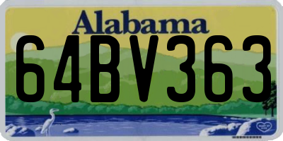 AL license plate 64BV363