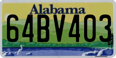AL license plate 64BV403