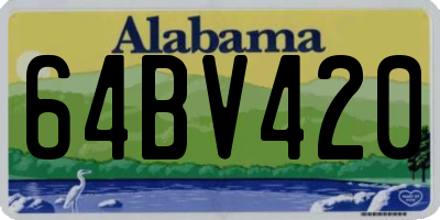AL license plate 64BV420