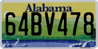 AL license plate 64BV478