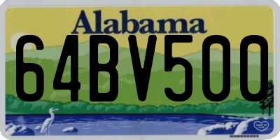 AL license plate 64BV500
