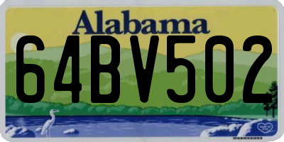 AL license plate 64BV502