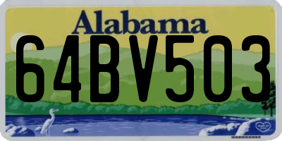 AL license plate 64BV503
