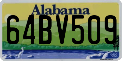 AL license plate 64BV509