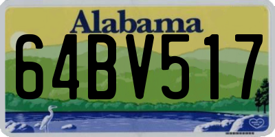 AL license plate 64BV517