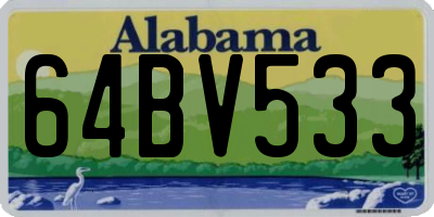 AL license plate 64BV533