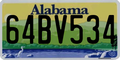 AL license plate 64BV534