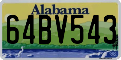 AL license plate 64BV543