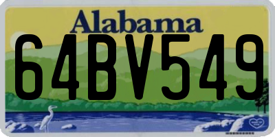 AL license plate 64BV549