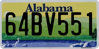 AL license plate 64BV551