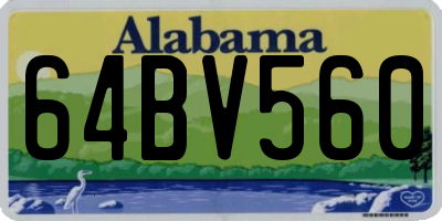 AL license plate 64BV560