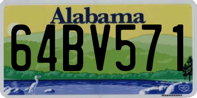 AL license plate 64BV571