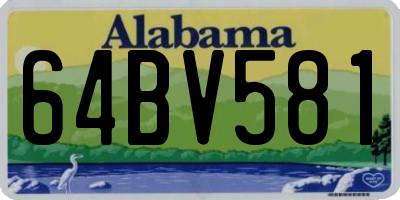 AL license plate 64BV581
