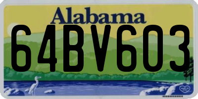 AL license plate 64BV603