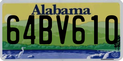 AL license plate 64BV610