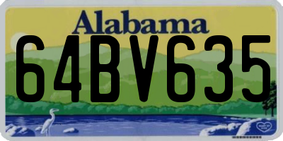 AL license plate 64BV635