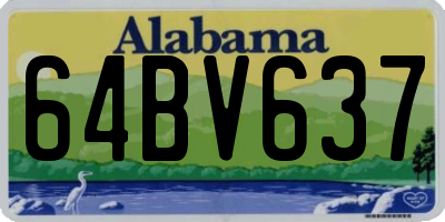 AL license plate 64BV637