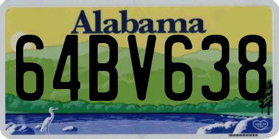 AL license plate 64BV638