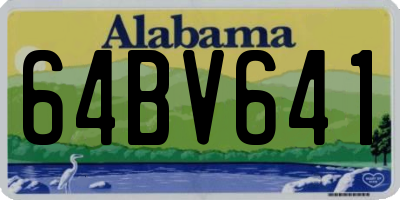 AL license plate 64BV641