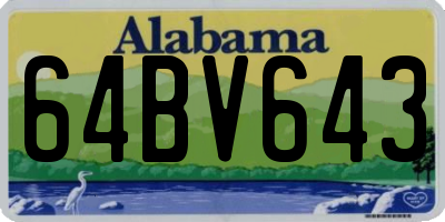 AL license plate 64BV643