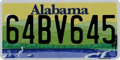 AL license plate 64BV645