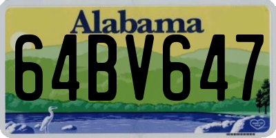 AL license plate 64BV647