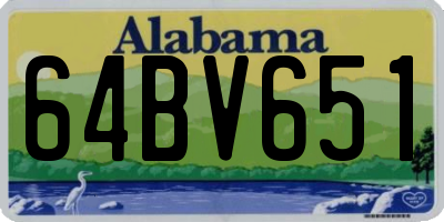 AL license plate 64BV651