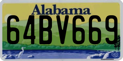 AL license plate 64BV669