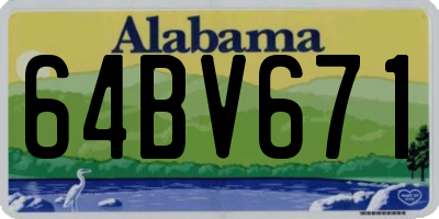 AL license plate 64BV671