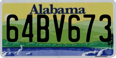AL license plate 64BV673