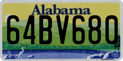 AL license plate 64BV680