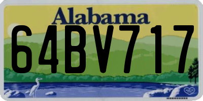 AL license plate 64BV717