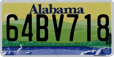 AL license plate 64BV718