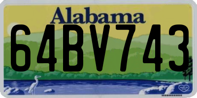 AL license plate 64BV743