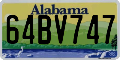 AL license plate 64BV747