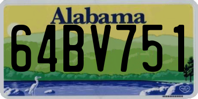 AL license plate 64BV751