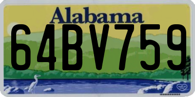 AL license plate 64BV759