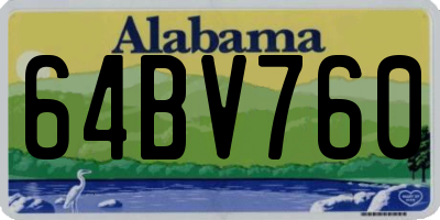 AL license plate 64BV760
