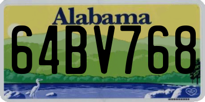 AL license plate 64BV768