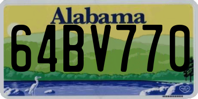 AL license plate 64BV770