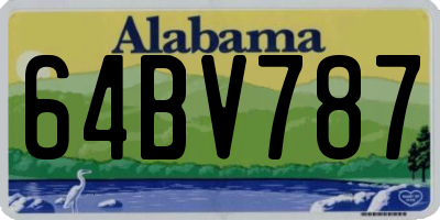 AL license plate 64BV787