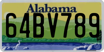 AL license plate 64BV789
