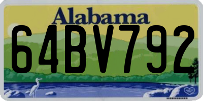 AL license plate 64BV792