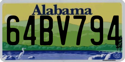 AL license plate 64BV794