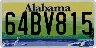 AL license plate 64BV815