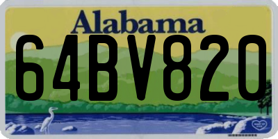 AL license plate 64BV820