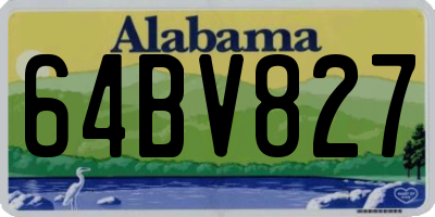 AL license plate 64BV827